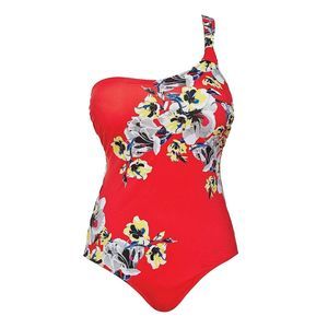 Fantasie Calabria FS6263 W Underwired Asymmetric Swimsuit Red 32DDD